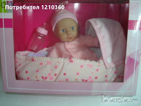 бебе в кошче, снимка 1 - Кукли - 12729335