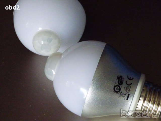 LED 6W лампа с инфрачервен сензор за движение и сензор за светлина, снимка 3 - Осветление - 8333245