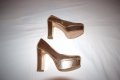 ROOTS! - 100% Оригинални страхотни дамски обувки на ток от Норвегия / Златисти / Блестящи / Луксозни, снимка 11