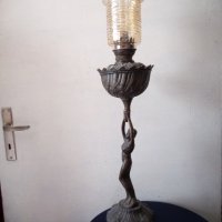 стара фигуративна газова /газена/ лампа-уникат, снимка 1 - Антикварни и старинни предмети - 20032176