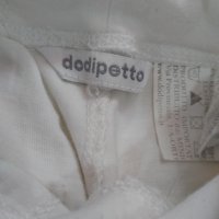 Бял детски панталон с ластик в талия марков dodi petto, снимка 3 - Детски панталони и дънки - 23197449