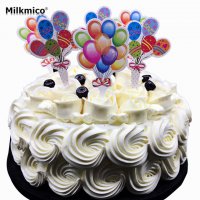 20 бр завързани балони картон топери мъфини кексчета торта рожден ден украса, снимка 1 - Други - 21241398