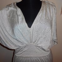Прохладна златиста рокля + колан , снимка 3 - Рокли - 19946556