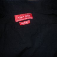 Мъжка черна риза със столче яка Zara Men, снимка 7 - Ризи - 17053217