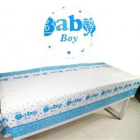 A Little Baby Boy момче рожден ден найлонова покривка за парти рожден ден кръщене