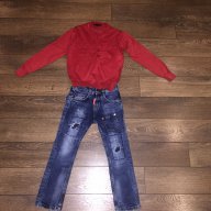 Dsquared детски дънки и пуловер , снимка 1 - Детски панталони и дънки - 16634037