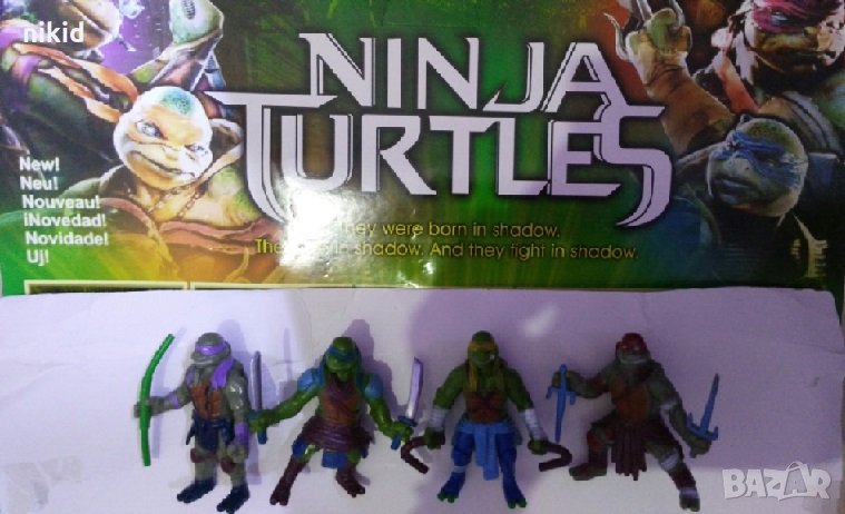 1 бр Костенурките нинджа пластмасова фигурка играчка за игра и украса торта фигурки, снимка 1
