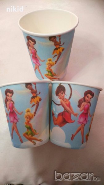  Син фон Зън зън камбанките Tinkerbell феи 10 бр картонени чаши парти рожден ден, снимка 1