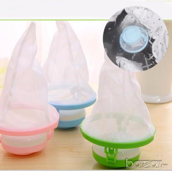 Филтърна филтър торба мрежа  плик за пералня събира мъх косми при пране , снимка 1