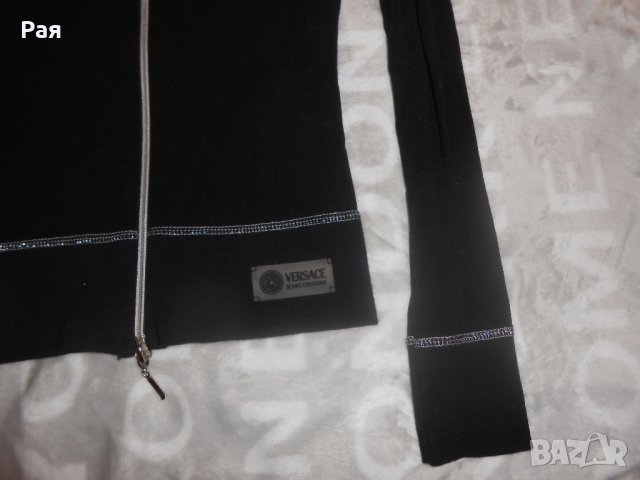Черна блуза реплика на versace, снимка 4 - Блузи с дълъг ръкав и пуловери - 23954026
