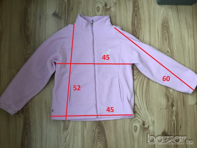 Детски суичър LOTTO оригинал, 9-10 г., от полар, бонбонено розово, снимка 4 - Детски анцузи и суичери - 12959192