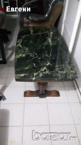 Маса масив със мраморен гранитен плот, снимка 5 - Маси - 17830964
