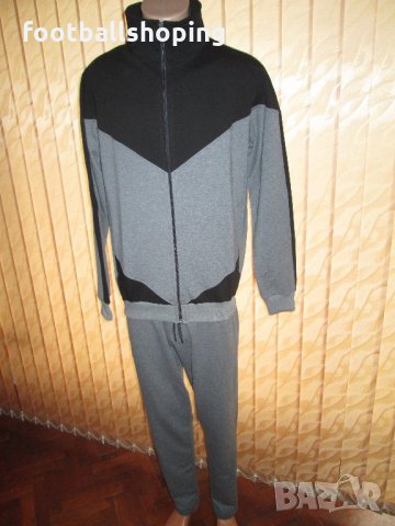 Памучни Мъжки анцузи - сиво с черно - 100% Българско производство, снимка 7 - Спортни дрехи, екипи - 21563219
