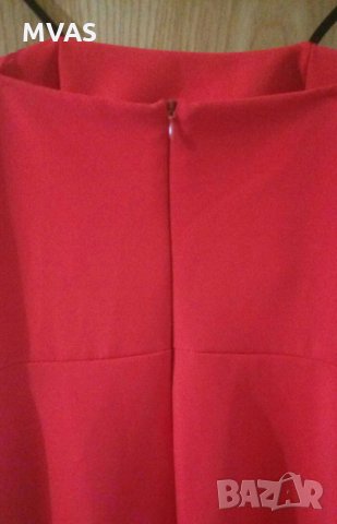 Чисто нова официална червена рокля с етикет S, снимка 7 - Рокли - 22521480