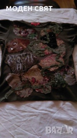 Интересна дамска тениска-пачуърк, снимка 1