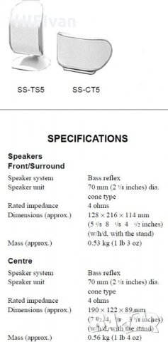 Алуминиеви SONY 5.0 _ SS-TS5 (x4) Front&Surr + SS-CT5 (x1) Center тонколони, ед. цени или комплект!, снимка 6 - Тонколони - 25409644
