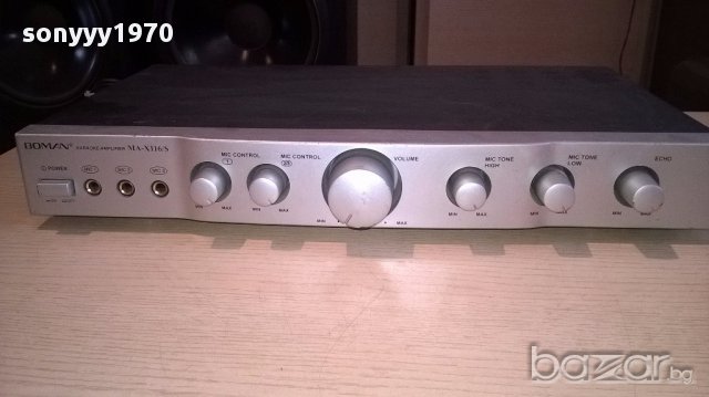Boman ma-x116s stereo karaoke amplifier-внос швеицария, снимка 3 - Ресийвъри, усилватели, смесителни пултове - 13686682