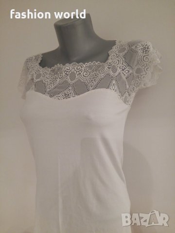  Дамска тениска с дантела