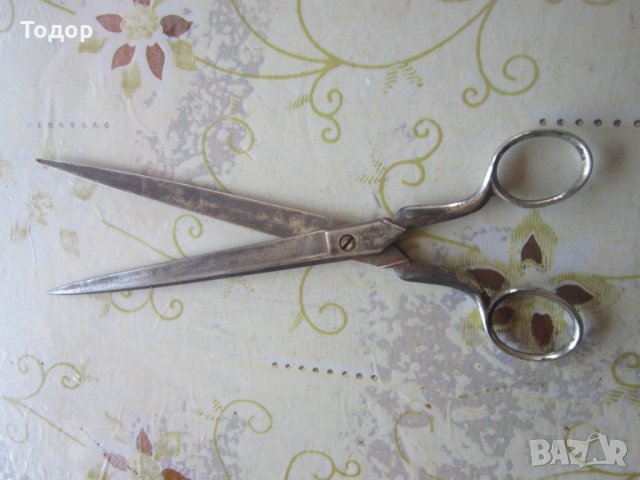 Уникални немски ножици ножица 19 век, снимка 4 - Фризьорски принадлежности - 25829039