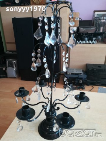 немски свещник с висулки-метален-55х35см-внос швеицария