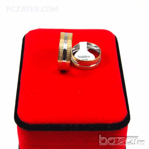 Халки, пръстени от медицинска стомана, тип версаче 3, снимка 2 - Пръстени - 15127372