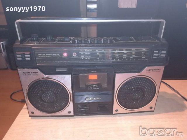 sanyo m4100lu-ретро касетофон-внос швеицария, снимка 4 - Радиокасетофони, транзистори - 20967626