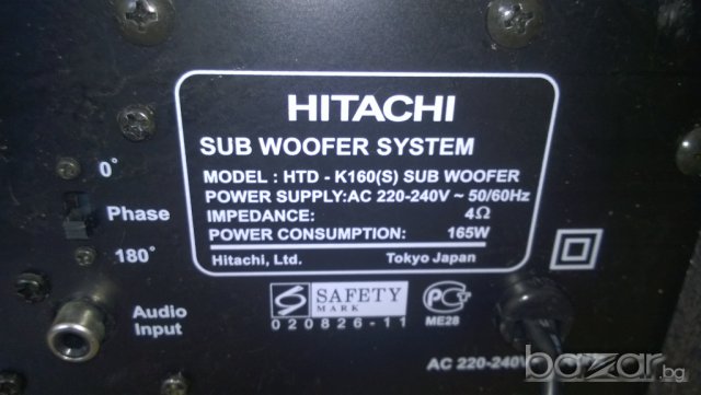 hitachi htd-k160(s) sub woofer system-japan-4ohms/165w-внос англия, снимка 12 - Ресийвъри, усилватели, смесителни пултове - 8052642