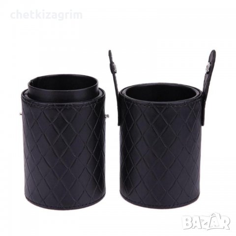 Голям кожен цилиндричен калъф за съхранение на Вашите четки за грим! , снимка 7 - Декоративна козметика - 24432894