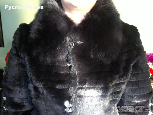  Луксозно кожено яке от заек естествена кожа , снимка 8 - Якета - 12959846