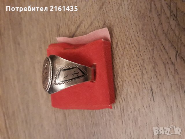 Руски сребърен пръстен с ниело, снимка 9 - Пръстени - 23864248