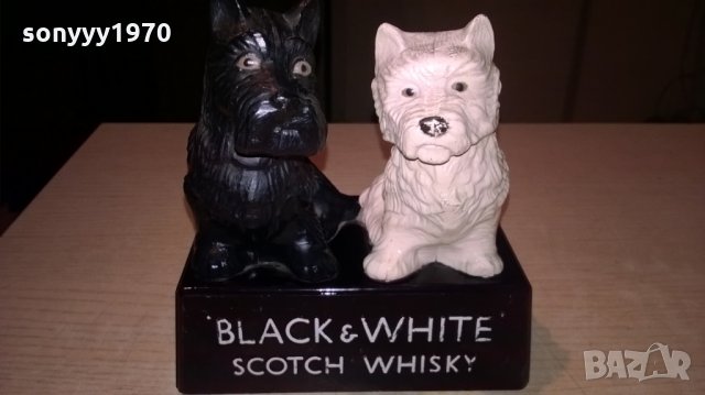 black&white scotch wisky-15x15x9см-внос франция, снимка 1 - Колекции - 22598009