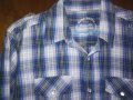 Мъжка риза с къс ръкав синьо и черно на каре, снимка 6