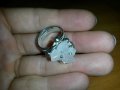 Сребърен пръстен с естествени камъчета, снимка 1 - Пръстени - 12647120