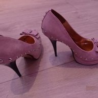 Розови страхотни дамски обувки на високи токчета модел 39 номер, снимка 2 - Други - 12581060