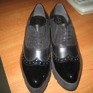 НАМАЛЕНИЕ-Дамски обувки естествена кожа/естествен лак черни, снимка 2 - Дамски обувки на ток - 17610322