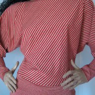 Блуза в червено/златно райе, снимка 3 - Блузи с дълъг ръкав и пуловери - 10589386