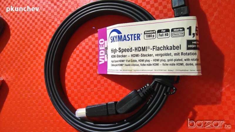 HDMI кабел 1,5 метра с "чупещи" конектори., снимка 1