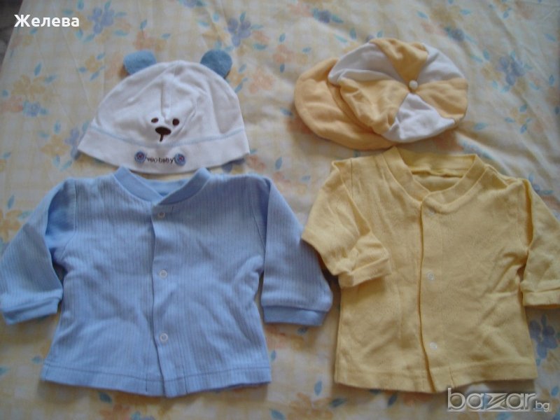  лот бебешки блузки с ританки за новородено, снимка 1
