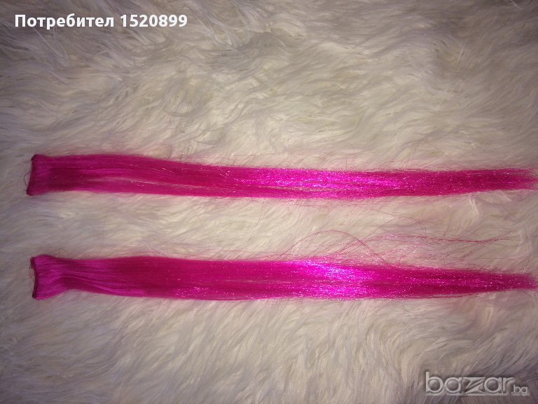 Розови кичури за коса  2 броя в наличност, снимка 1