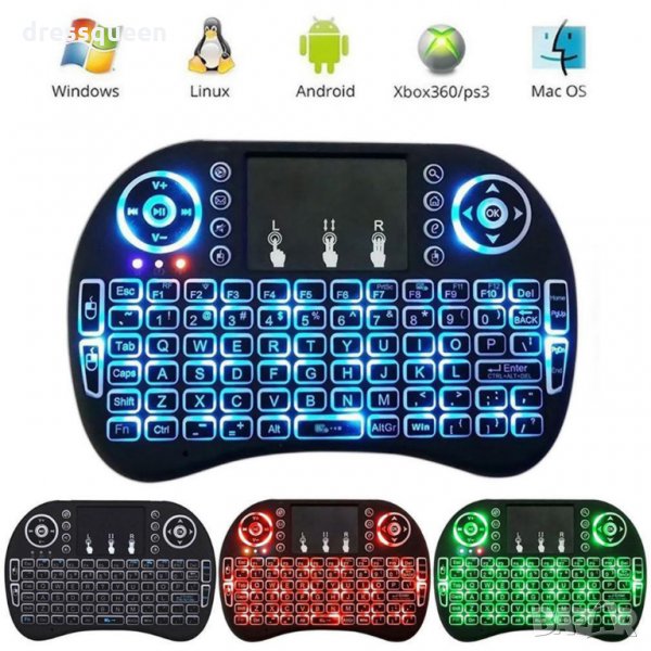 1963 Мини безжична клавиатура с тъчпад, снимка 1