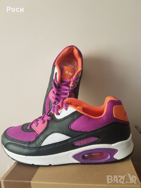 Дамски спортни обувки, маратонки в лилав, бял и черен цвят - нови - 38 и 39 номер, снимка 1