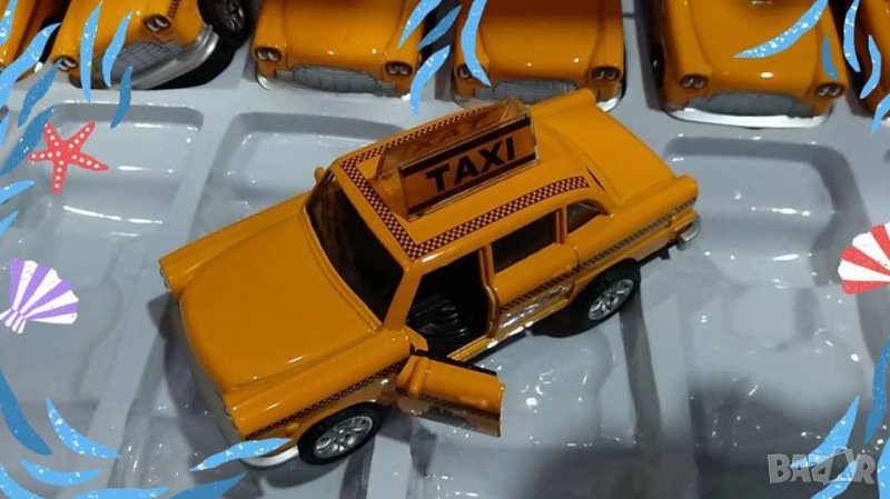 Жълтото такси ...метална кола, снимка 1