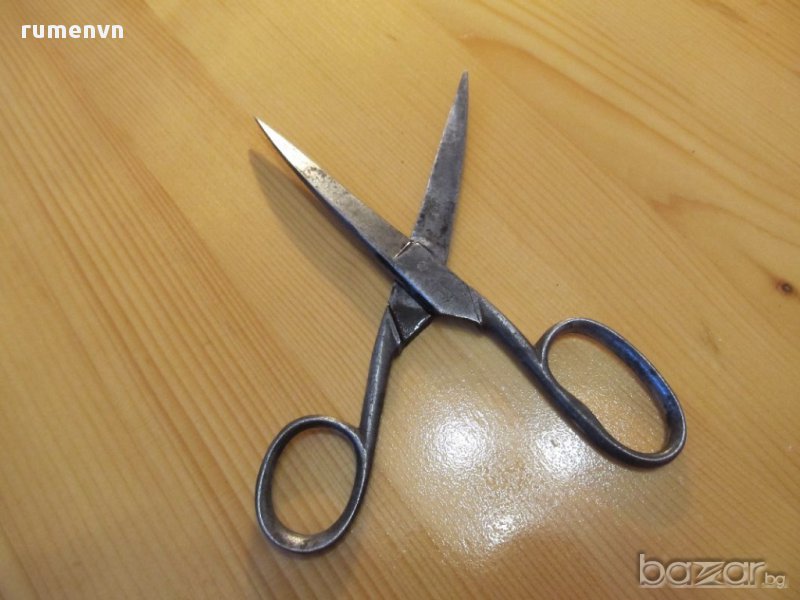 стара немска ножица MANNOS SOLINGEN произв. преди 80г.   - за ценители в много добро състояние за г, снимка 1
