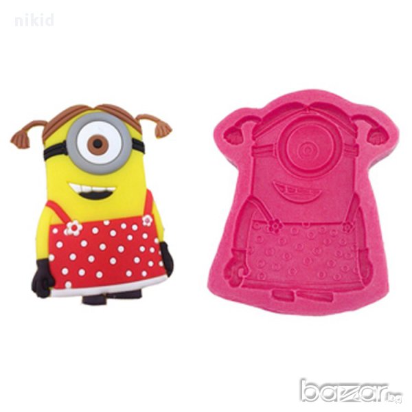 миньон миньонка момиче силиконова форма молд декор торта фондан и др., снимка 1