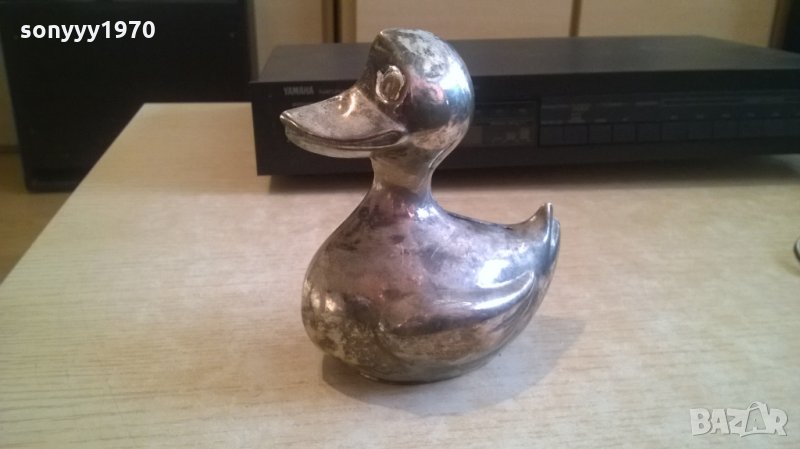 АНТИК-пате-метал/сребро-антика-касичка-внос швеицария 14х12х8см-, снимка 1