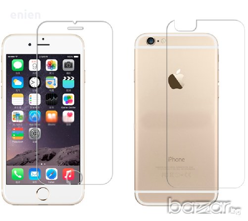 9H Преден + заден стъклен протектор за iPhone 6 6S, снимка 1