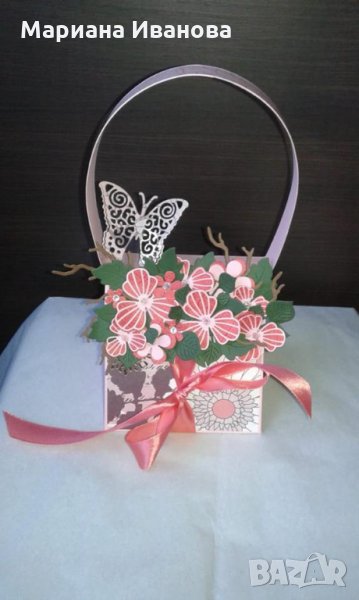 поздравителна картичка - чантичка, снимка 1