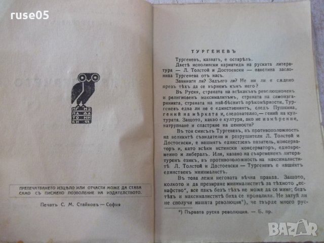 Книга "Библ.за всички-*Въ навечерието-И.С.Тургеневъ*"-216стр, снимка 3 - Художествена литература - 24942194