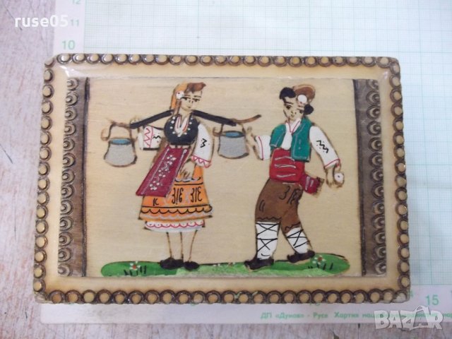 Кутия дървена пирографирана, снимка 3 - Други ценни предмети - 21784220