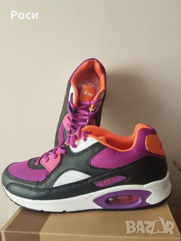 Дамски спортни обувки, маратонки в лилав, бял и черен цвят - нови - 38 и 39 номер